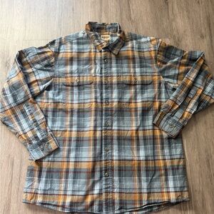RedHead Men's Plaid Shirt in Blue and Orange